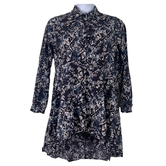 Comfy Usa Floral Cottagecore Hi Low Button Top Dress - Picture 1 of 10